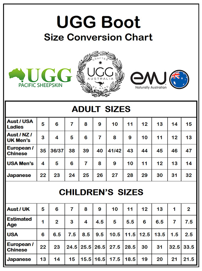 ugg size conversion