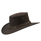 Barmah Squashy Roo Crackle Brown Hat - 1018BC